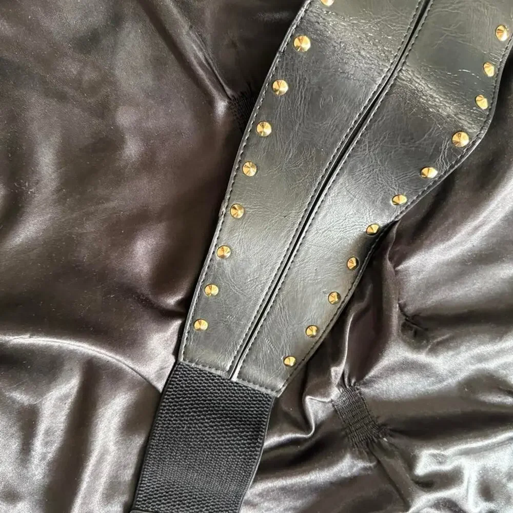 bebe black leather